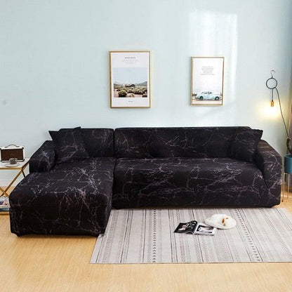 Elastic Sofa Covers for Living Room Stretch Slipcovers Sectional Couch Cover L Shape Corner Armchair Cover 1/2/3/4 Seater Slipcovers Elastic Stylish Printed Sectional Sofa Furniture Protector For Living Room