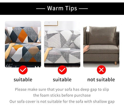 Elastic Solid Color Sofa Cover Spandex Modern All-inclusive Sofa SlipCover for living Room Stretch Couch Covers 1/2/3/4 Seater Sofa Cover Furniture Protector Couch Soft with Elastic Bottom Anti-Slip Foam Kids