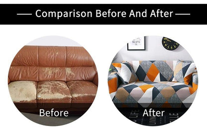 Elastic Solid Color Sofa Cover Spandex Modern All-inclusive Sofa SlipCover for living Room Stretch Couch Covers 1/2/3/4 Seater Sofa Cover Furniture Protector Couch Soft with Elastic Bottom Anti-Slip Foam Kids