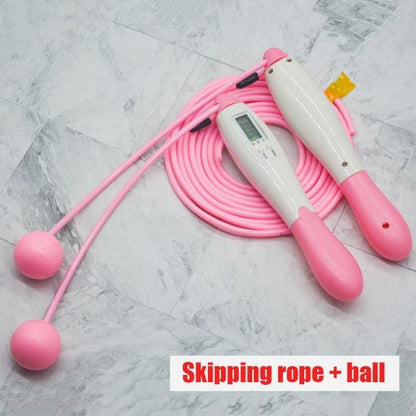 Electronic Cordless Skipping Rope Gym Fitness Skipping Smart Jump Rope With LCD Screen Counting Speed Women Jumprope For Fitness Workout Crossfit Adult Kids Adjustable Skipping Rope For Exercise