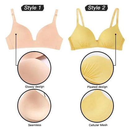 Elegance Seamless Bras for Women Push Up Bras No Wire Brassiere A B Cup Underwear Sexy Bra Three Quarters(3/4 Cup) Bras For Ladies
