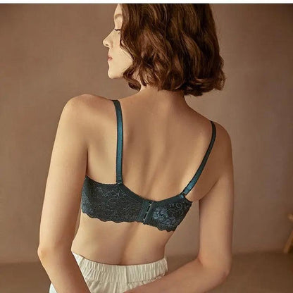Elegance Transparent Bras For Women Ultra Thin Lace Bralette Underwire Push Up Plus Big Size Top Summer 34 36 38 40 ABCD Cup