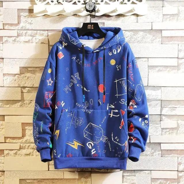 Elegant Autumn Spring Black Hoodies Men's Sweatshirts Punk Streetwear Casual Pullover Fleece Hoodie Men Contrast Color Design Pullover Long Sleeve Hoodie