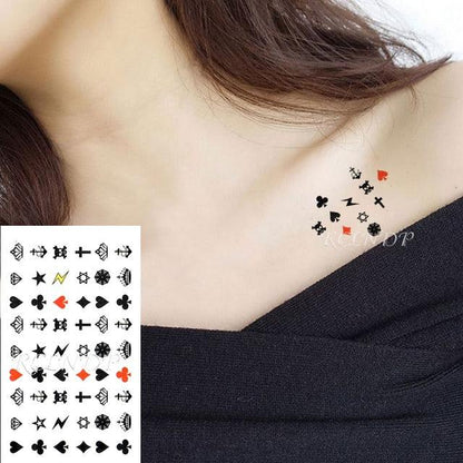 Elegant Black Waterproof Temporary Tattoo Stickers Moon Hill Modern Body Art Stickers Hand Foot High Quality For Womens