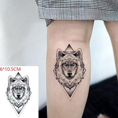 Elegant Black Waterproof Temporary Tattoo Stickers Moon Hill Modern Body Art Stickers Hand Foot High Quality For Womens