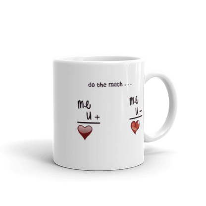 Elegant Ceramic Mug Cup " Lets Do Math's " Cute Novelty Mug Cup Tea Cup Valentine's Day Mug Funny Coffee Mug Gift for Lovers Valentines Day for Husband, Boyfriend, Wife, Girlfriend, Cute Gifts for Loved Ones