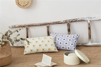 Elegant Cotton Floral Printed Pillow Cases Pillow Cover Canvas Embroidery Cushion Cover Home Decor Yellow Flowers Pillow Case Soft Luxury Style