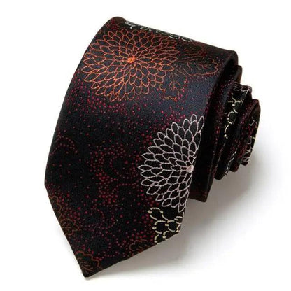 Elegant Fashion Flower Classic Design Neckties For Men Business Formal Suit Office Men Necktie Modern Patterned Formal Ties College Tuxedo Floral Tie