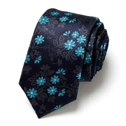 Elegant Fashion Flower Classic Design Neckties For Men Business Formal Suit Office Men Necktie Modern Patterned Formal Ties College Tuxedo Floral Tie