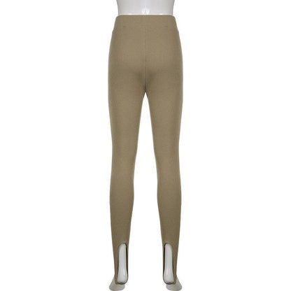 Elegant High Waist Cotton Fitness Basic Pants Casual Spring New Female Skinny Leggings Women Seamless Fitness Leggings Women Seamless Push Up Leggings Workout Pants Breathable Pants