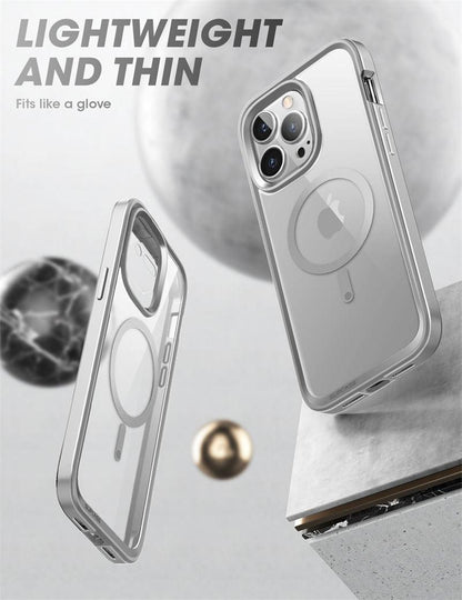 Elegant iPhone 14 Pro Max Case 6.7" Strong Edges Slim Frame Clear Protective Case with Built-in Screen Protector Compatible Shockproof Thin Clear Case Luxury Case For Smartphone