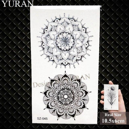 Elegant Lavender Flower Tattoo Stickers Temporary Waterproof Colorful Modern Children Tattoo