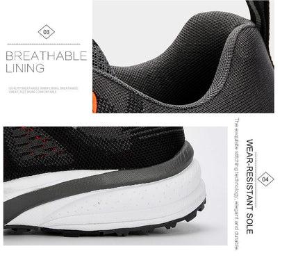 Elegant Mens Sneakers Sport Mesh Trainers Lightweight Running Shoes Outdoor Athletic Breathable Non-Slip Casual Comfortable Outdoor Sport Sneakers