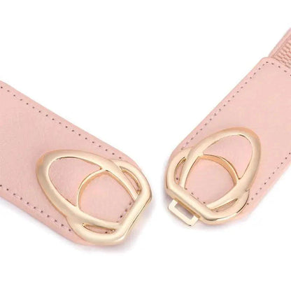 Elegant PU Leather Elastic Women Dress Belts Fashion Stretchy Thick Waist Dress Plus Size Waistbands For Women