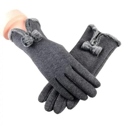 Elegant Red Autumn Full Finger Warm Women Gloves Classic Soft Comfortable Winter One Size Gloves For Women