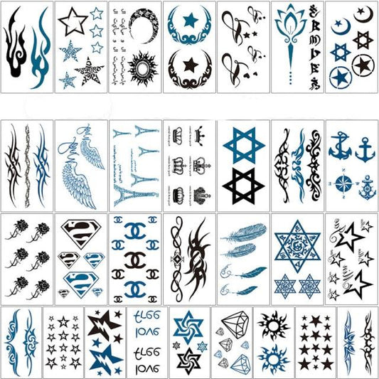 Elegant Sketches Black Flowers Body Tattoo Waterproof Temporary 3D Flowers Luxury Design For Womens