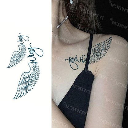 Elegant Small Waterproof Temporary Tattoo Sticker Makeup Flame Finger Black Square Rose Flower High Quality Design For Womens