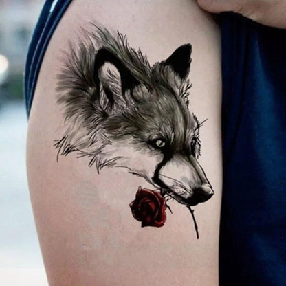 Elegant Temporary Waterproof Tattoos Big Tribal Sticker Black Large Body Art Makeup Fake Tattoo For Mens Womens