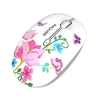 Elegant Women 2.4G Wireless Mouse Super Quiet 1600DPI Laptop Wireless Computer Optical Slim Mouse