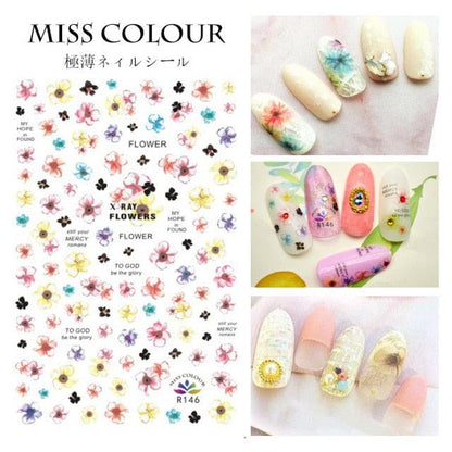 Embossed 3D Nail Stickers Blooming Flower 3D Nail Art Stickers Decals Adhesive Manicure Nail Art Tips Decoration Adhesive Abstract Face Curve Graffiti Nail Design for Acrylic Nail Supplies Designer Nail Decorations for Women Girls Kids