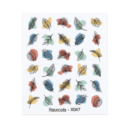 Embossed Nails Sticker 3D Flower Leaves Slider Water Transfer Nail Decals for Nail Art Transfer Sticker  3D Wave Design Decoration for Women Girls Art Stickers Decal Decoration Metallic Curve Strip Line Nail Decor