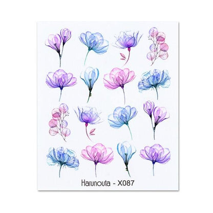Embossed Nails Sticker 3D Flower Leaves Slider Water Transfer Nail Decals for Nail Art Transfer Sticker  3D Wave Design Decoration for Women Girls Art Stickers Decal Decoration Metallic Curve Strip Line Nail Decor