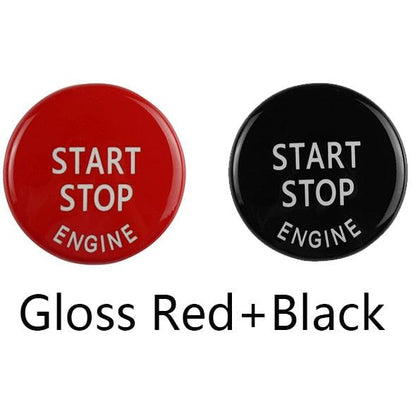 Engine START STOP Sports Engine Start Stop Button Cover Keyless Go Ignition Sticker Start Stop Engine Button Switch Cover Button Accessories Key Decor for Car Replace Cover