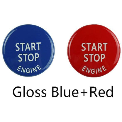 Engine START STOP Sports Engine Start Stop Button Cover Keyless Go Ignition Sticker Start Stop Engine Button Switch Cover Button Accessories Key Decor for Car Replace Cover