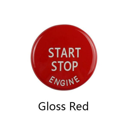 Engine START STOP Sports Engine Start Stop Button Cover Keyless Go Ignition Sticker Start Stop Engine Button Switch Cover Button Accessories Key Decor for Car Replace Cover