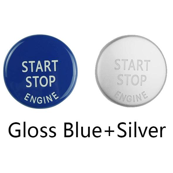 Engine START STOP Sports Engine Start Stop Button Cover Keyless Go Ignition Sticker Start Stop Engine Button Switch Cover Button Accessories Key Decor for Car Replace Cover