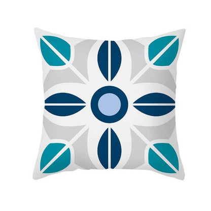 Ethnic Floral Patterns Sofa Cushion Cases Nordic Geometric Simple Blue Modern Decorative Throw Pillow Case Cushion Case For Room Bedroom Pillows Case Bohemian Decor Home Pillows 45x45CM