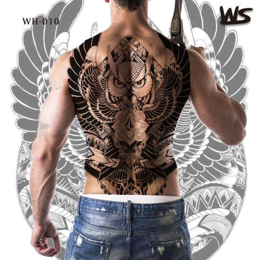 Extra Large Back Temporary Lion Tatoo Sticker Waterproof Black Luxury Big Modern Design For Mens
