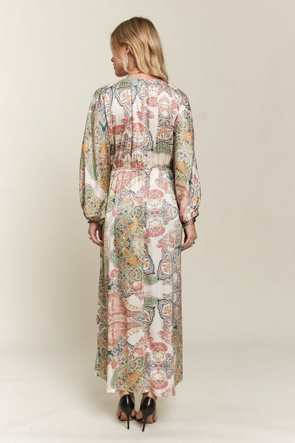New Printed V-Neck Batwing Sleeve Dress For Summer – Stylish, Effortlessly Chic, Comfortable, Perfect for Casual and Semi-Formal Events