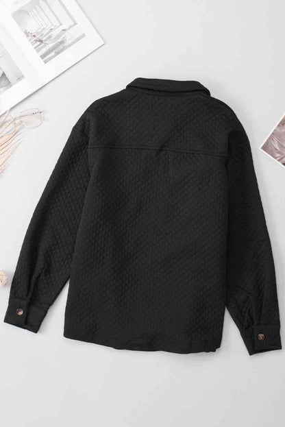 Comfortable Button-Down Collared Jacket Classic Lightweight Classic Design With Pockets