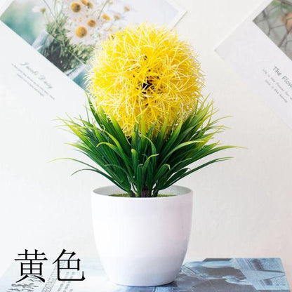 Fake Flowers Potted Ornaments 15x26cm Small Tree Potted Home Hotel Garden Decor Bonsai Artificial Home Decor