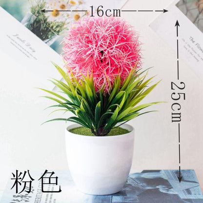 Fake Flowers Potted Ornaments 15x26cm Small Tree Potted Home Hotel Garden Decor Bonsai Artificial Home Decor