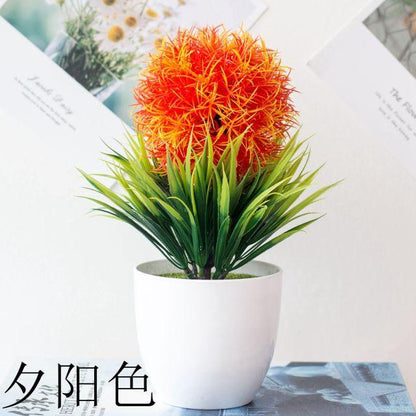 Fake Flowers Potted Ornaments 15x26cm Small Tree Potted Home Hotel Garden Decor Bonsai Artificial Home Decor