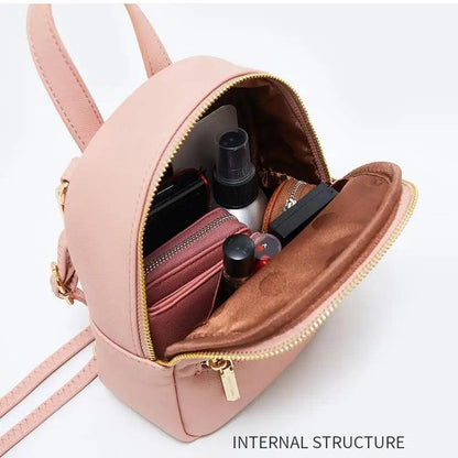 Famous Designer Mini Soft Touch Leather Small Backpack For Female And Girls Fashionable Ladies Bagpack Shoulder Bag