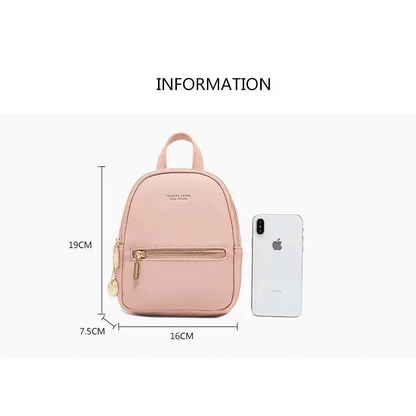 Famous Designer Mini Soft Touch Leather Small Backpack For Female And Girls Fashionable Ladies Bagpack Shoulder Bag