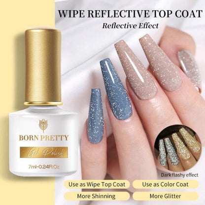 Fashion 2022 New Womens Colorful Nail Gel Polish Modern Glitter Pink Purple UV Diamond Stylish Design Nail Colors Gel For Girls and Women In Shinny Trend Color