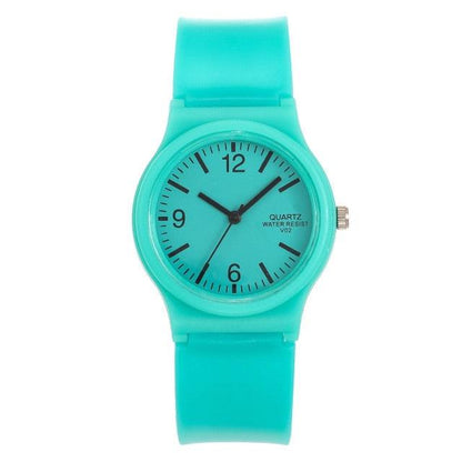 Fashion Casual Environmental Friendly Silicone Childrens Quartz Fashion Watches Retro Classic Analog Time Teacher Young Girls Teen Wrist Watch With Colorful Silicone Band For Valentine’s Day