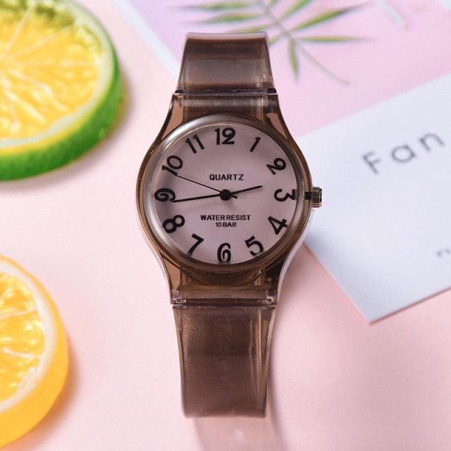 Fashion Casual Environmental Friendly Silicone Childrens Quartz Fashion Watches Retro Classic Analog Time Teacher Young Girls Teen Wrist Watch With Colorful Silicone Band For Valentine’s Day