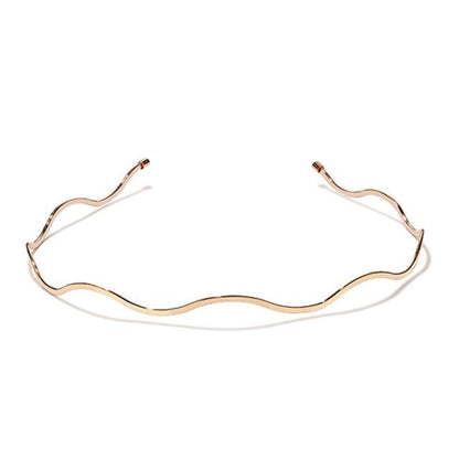 Fashion Chic Metal Wave Invisible Headband Gold Thin Hair Hoop For Women Girls Wild Headwear Hair Styling Tool Gorgeous Hair Accessories For Women