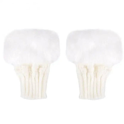 Fashion Fingerless Warm Wool Knitted Classic Fur Half One Size Finger Gloves For Women Cute Soft And Comfortable Trendy Fashion Stretchy Gloves For Women
