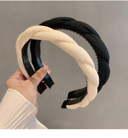 Fashion Hair Band Twist Solid Color Folds Pattern Hair Hoop Headbands Designer Hairband Gorgeous Hair Accessories For Women