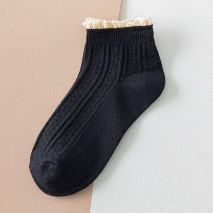 Fashion Lace Ruffled Soft Cotton Female Sock Spring And Summer Cute Socks Sweet Princess Girls Comfortable Breathable Cute Socks For Women