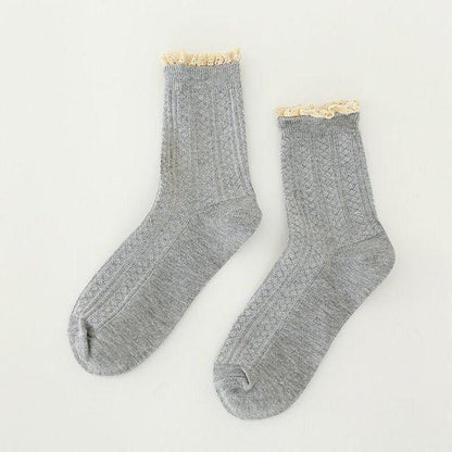 Fashion Lace Ruffled Soft Cotton Female Sock Spring And Summer Cute Socks Sweet Princess Girls Comfortable Breathable Cute Socks For Women