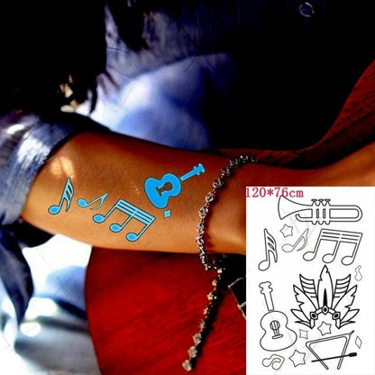 Fashion Luminous Sticker Tattoos Waterproof Temporary Different Luxury Tattoos For Womens Mens Kids