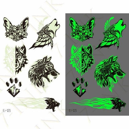 Fashion Luminous Sticker Tattoos Waterproof Temporary Different Luxury Tattoos For Womens Mens Kids