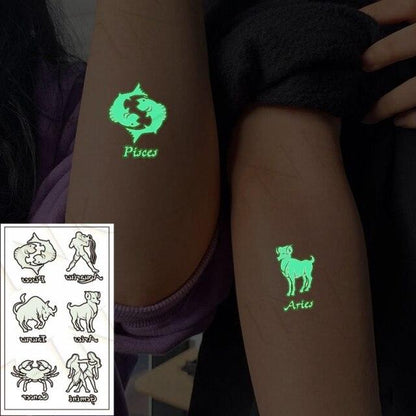 Fashion Luminous Sticker Tattoos Waterproof Temporary Different Luxury Tattoos For Womens Mens Kids